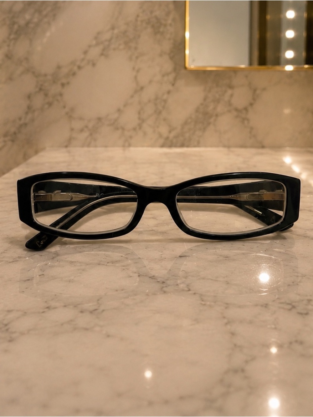 D&G Women's Black Rectangular Eyeglasses